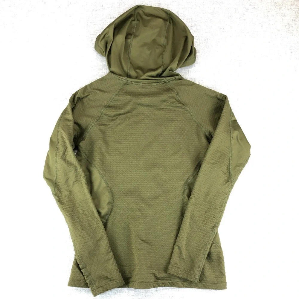 Nike Pro Hyperwarm Hoodie Womens Small Green Slim Athletic‎ Training Top Workout